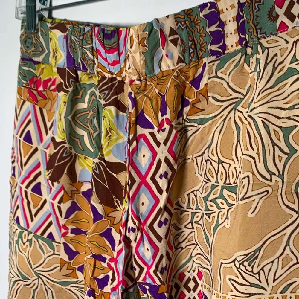 Zara NWT multicolor floral patchwork printed wide… - image 10